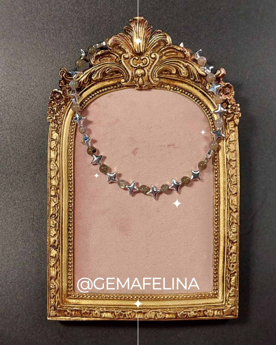 Chocker de Labradorita y hematita