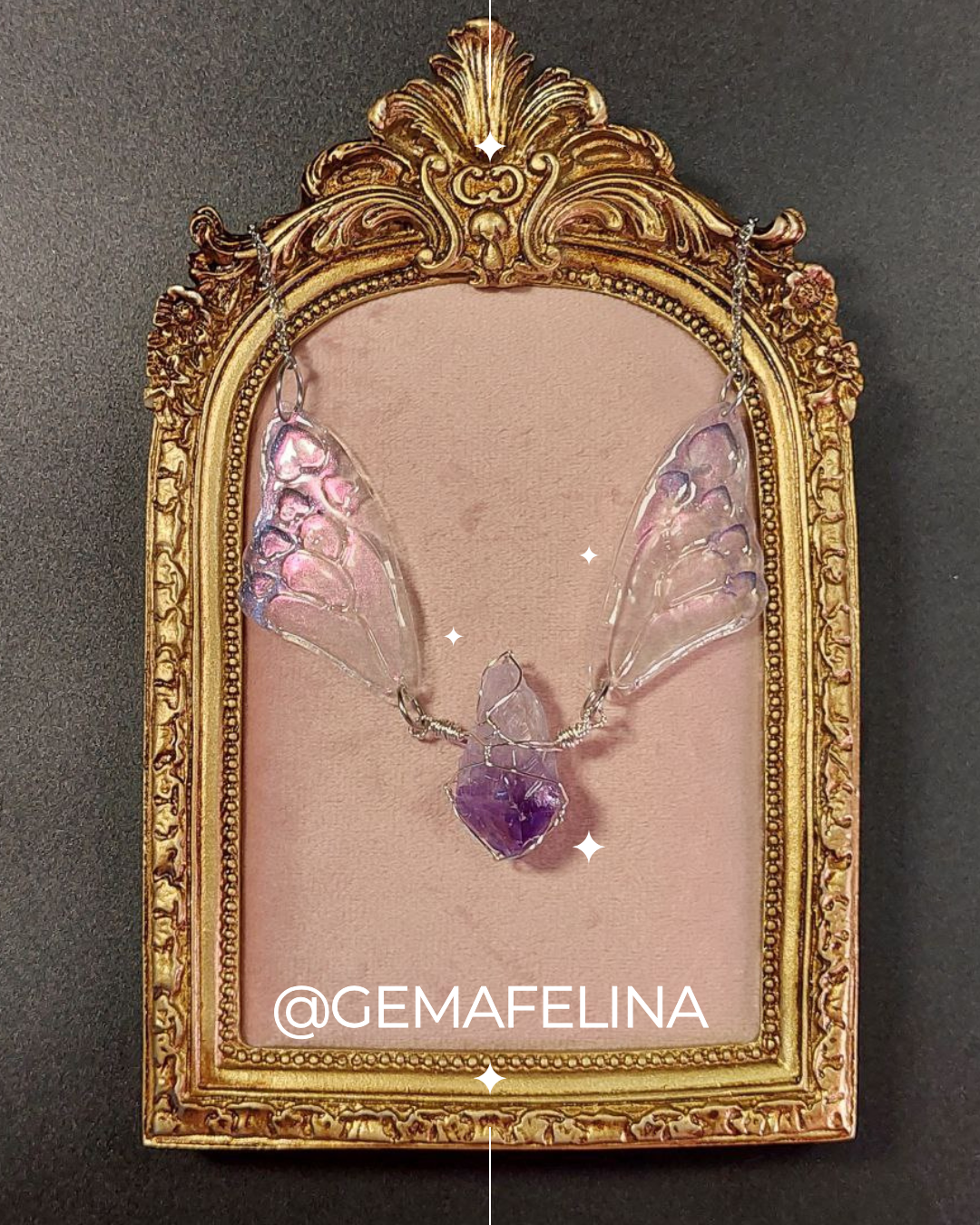 Collar Alas de Hada con Amatista