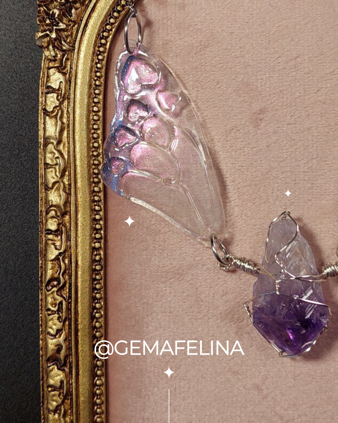 Collar Alas de Hada con Amatista - Imagen 2