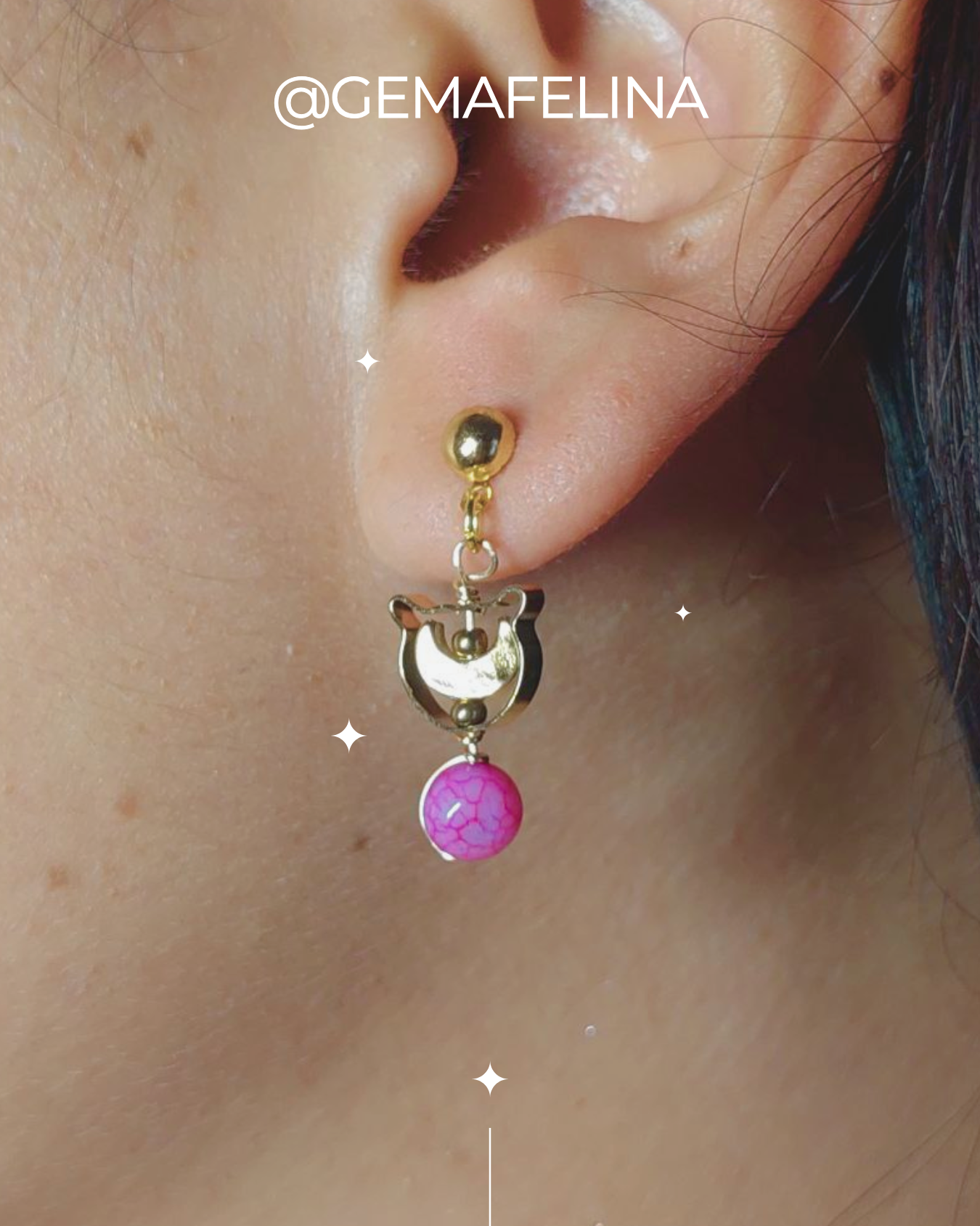 Aretes artemis - modelado