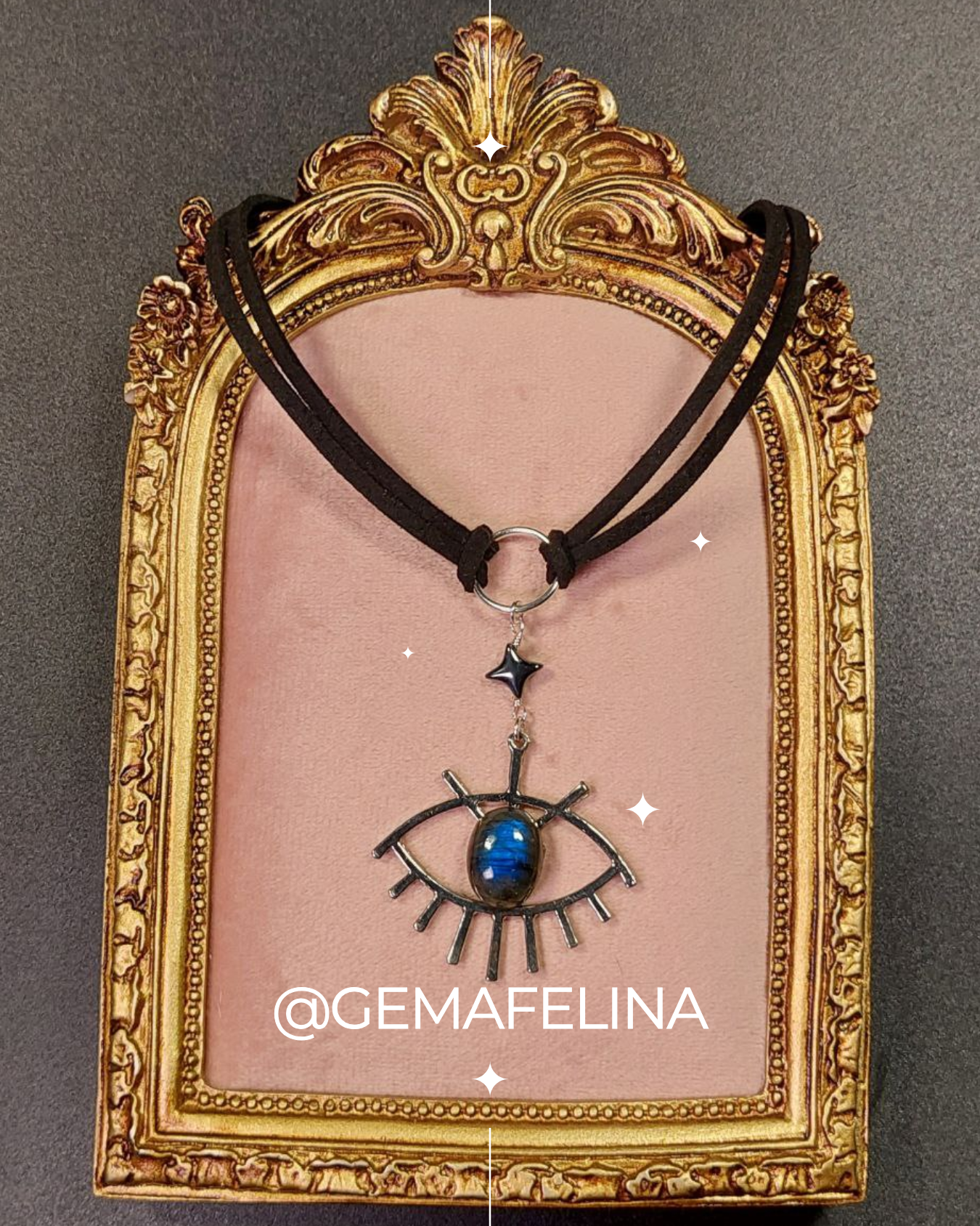 Choker con ojo de labradorita