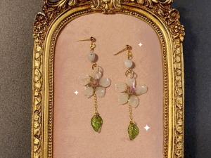 Aretes de Flor de durazno